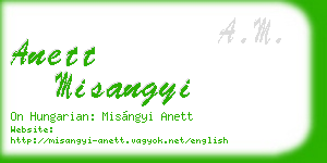 anett misangyi business card