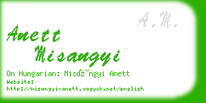 anett misangyi business card